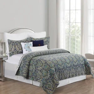 Ada Navy Quilt Set