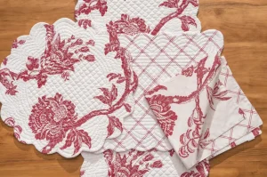 Arcadia Crimson Table Linens