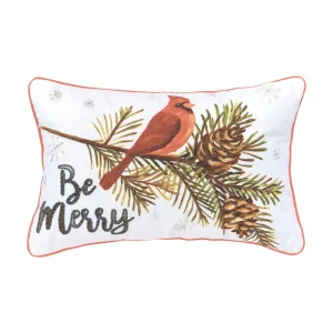 Be Merry Cardinal Pillow