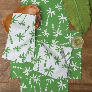 Beachy Palm Trees Woven Kitchen Towel