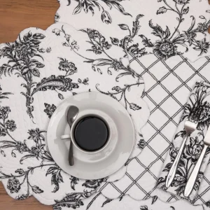 Bleighton Black Quilted Table Linens