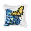 Botanical Butterfly Floral Pillow