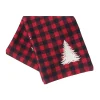 Buffalo Plaid Trees Knitted Throw