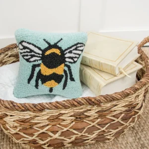 Bumble Bee Hooked Decorative Pillow