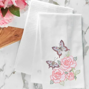 Butterflies & Roses Kitchen Towel