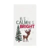 Calm & Bright Reindeer Waffle Weave Towel