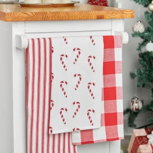 Candy Cane Wishes Printed Towel