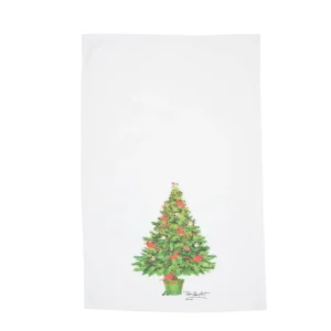 Cardinal Yuletide Tree Kitchen Towel