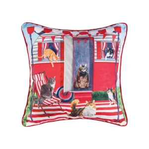 Cat Caravan Pillow