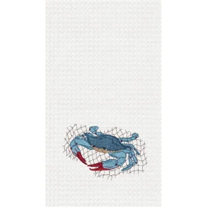 Catch of The Day Waffle Weave Kitchen Towel