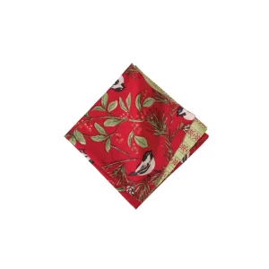 Chickadee Red Table Linens