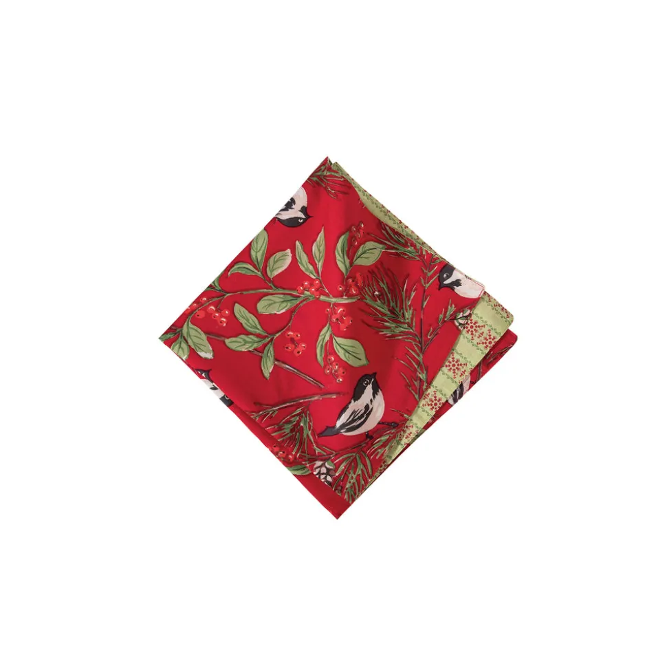 chickadee_red_table_linen_3.webp Chickadee Red Table Linens