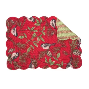 Chickadee Red Table Linens