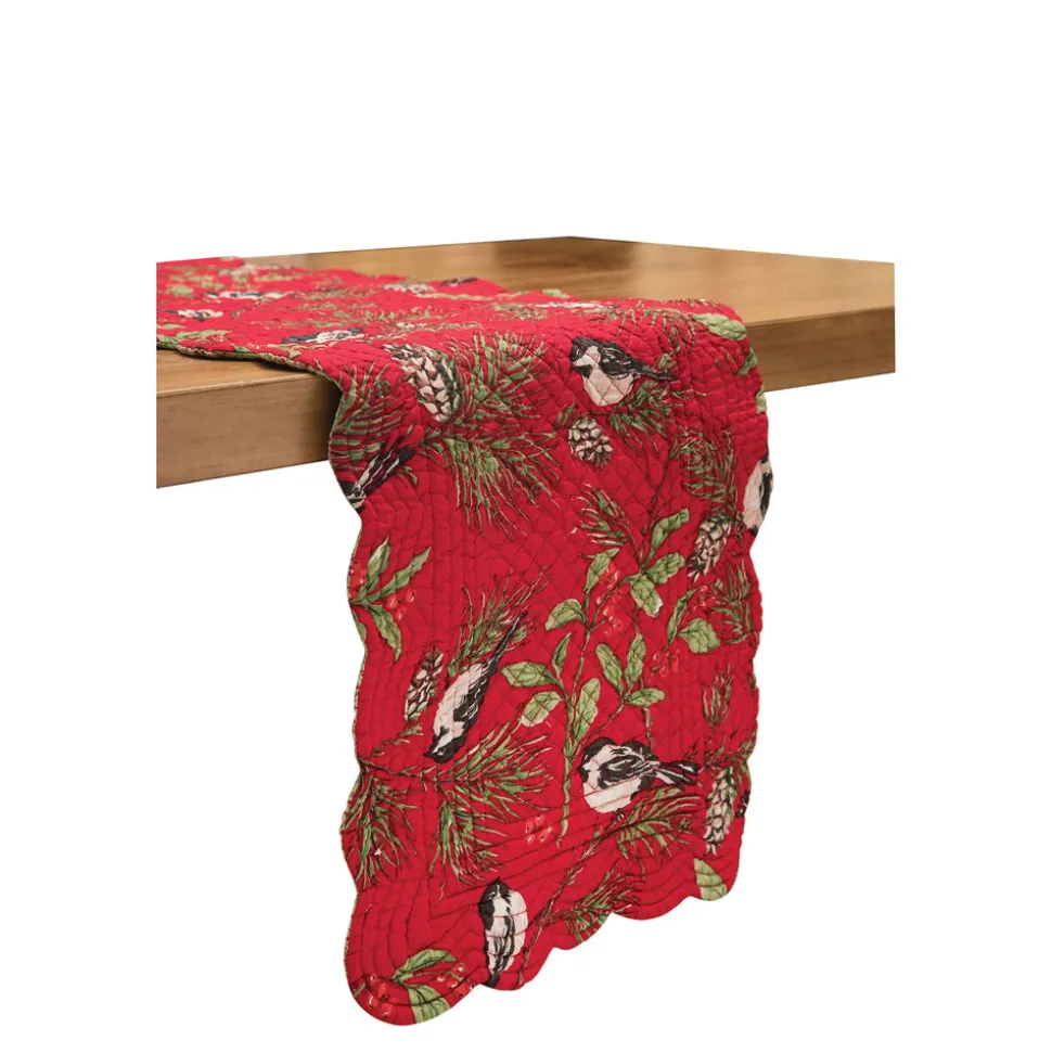 chickadee_red_table_linen_7.webp Chickadee Red Table Linens