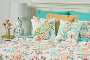 Colorful Seahorse Decorative Pillow