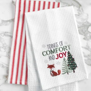 Comfort & Joy Fox Waffle Weave Towel