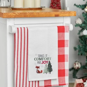 Comfort & Joy Fox Waffle Weave Towel