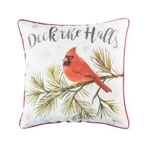Deck the Halls Cardinal Pillow