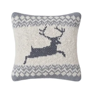 Deer Small Knitted Pillow