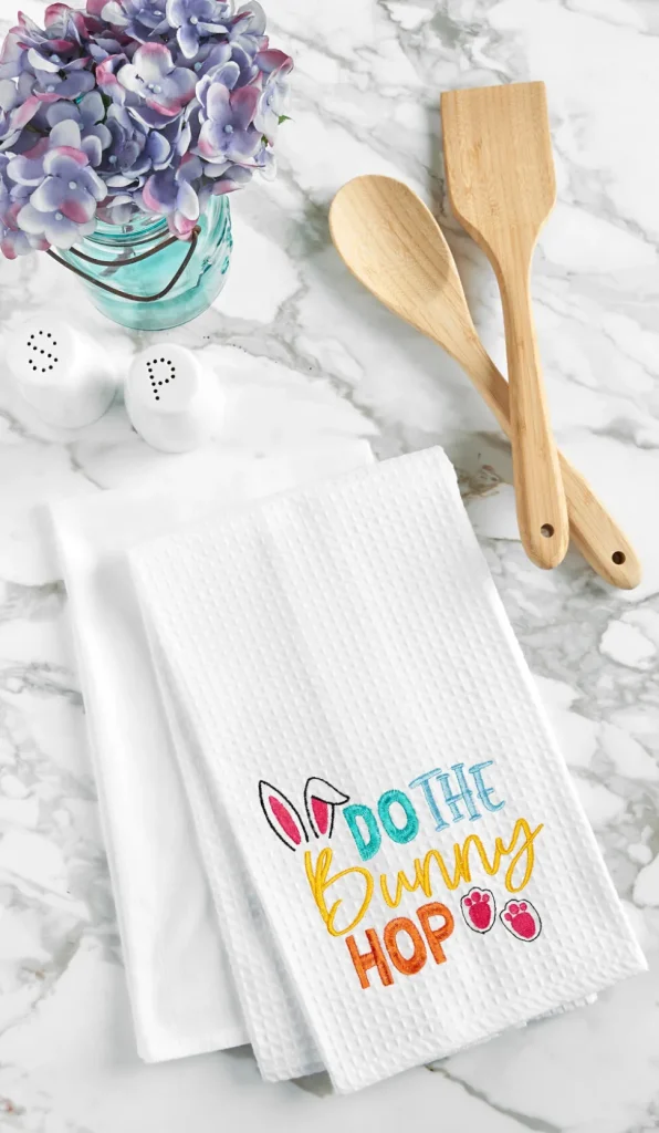 Do The Bunny Hop Kitchen Towel