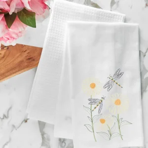 Dragonflies & Daisies Kitchen Towel