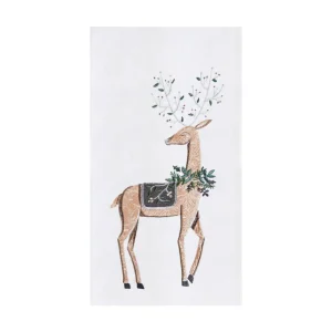 Emerald Reindeer Flour Sack Towel