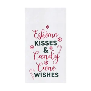 Eskimo Kisses & Candy Cane Wishes Flour Sack Towel