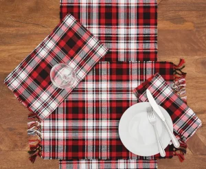Fireside Plaid Table Linens