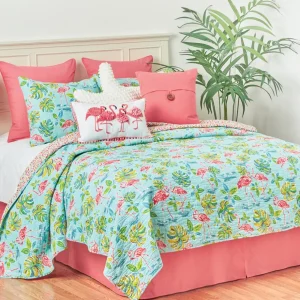Flamingo Garden Quilt Set