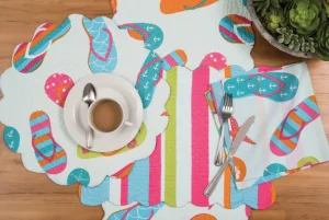 Flip Flop Life Quilted Table Linens