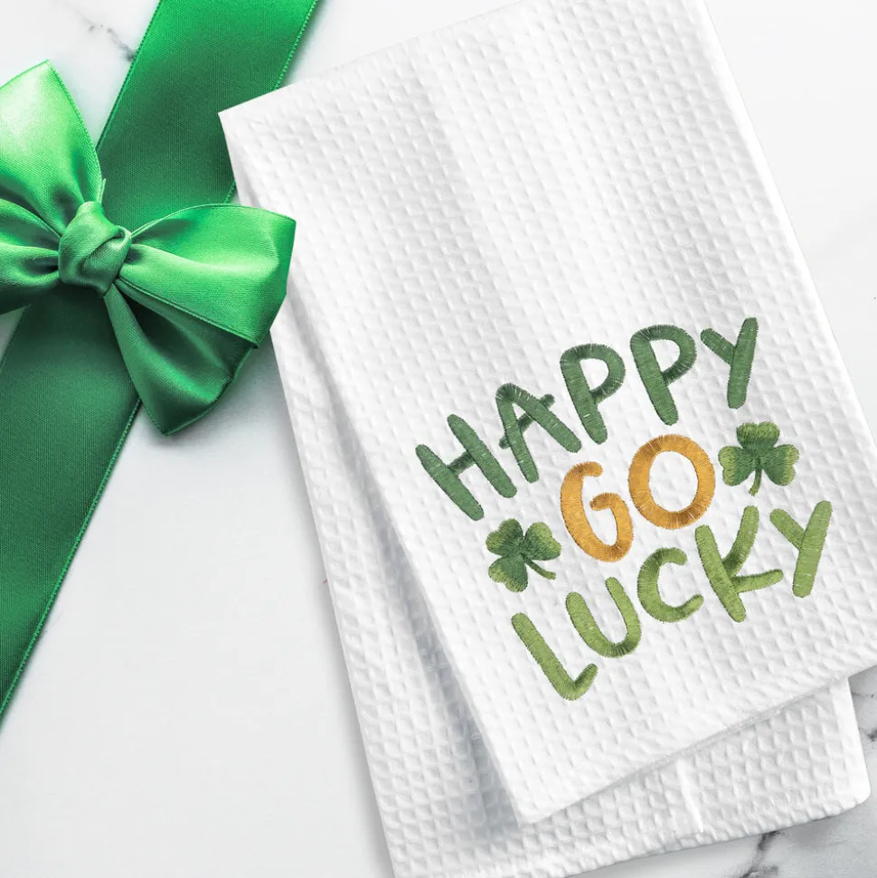 happy_go_lucky_waffle_wea_3.webp Happy Go Lucky Waffle Weave Kitchen Towel