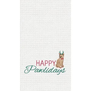 Happy Pawlidays Cat Kitchen Towel