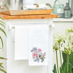 Hummingbird & Hibiscus Kitchen Towel