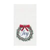 Joy Wreath Waffle Weave Towel