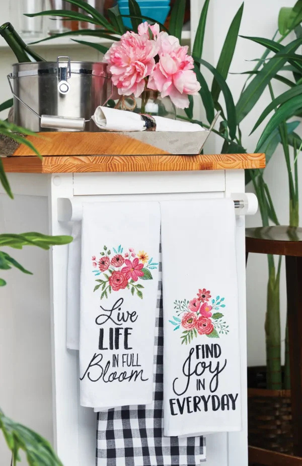 Live in Full Bloom Kitchen Towel