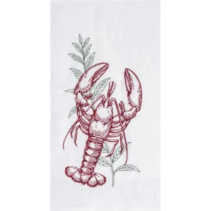 Lobster Seagrass Flour Sack Kitchen Towel