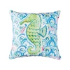 Mermaid Garden Seahorse Indoor Outdoor Pillow