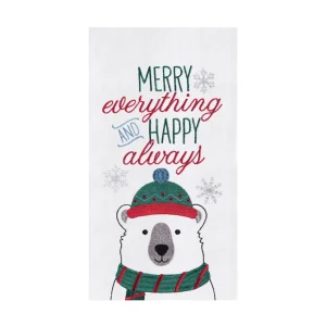 Merry Everything Polar Bear Flour Sack Towel