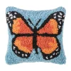 Monarch Butterfly Hooked Pillow