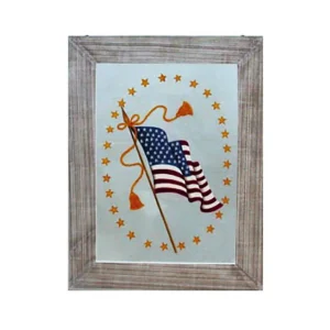 Old Glory Painted Window