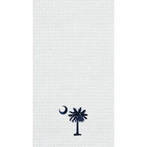 Palmetto Moon Waffle Weave Kitchen Towel