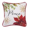 Peace Poinsettia Pillow
