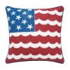 Red, White and Waves Pillow