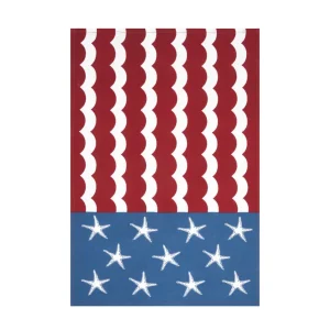 Red, White and Waves Towel
