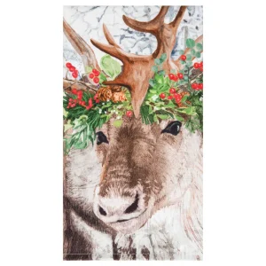 Reindeer Flower Crown Kitchen Towel