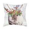 Reindeer Flower Crown Pillow