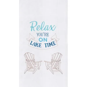 Relax Lake Time Flour Sack Kitchen Towel