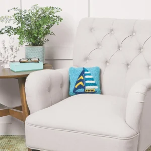 Sailboat Stripe Decorative Pillow