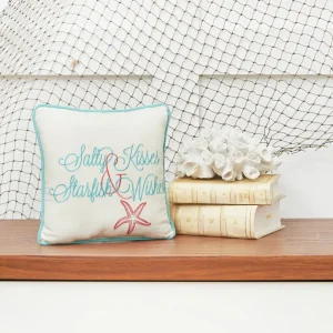 Salty Kisses and Starfish Wish Decorative Pillow