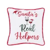 Santa's Real Helpers Embroidered Pillow